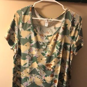 LuLaRoe L Classic T Pastel Bambi